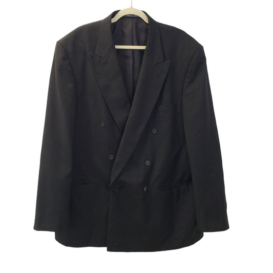 Pierre Balmain 100% Wool Double Breasted Sport Coat Blazer Size 50 Long