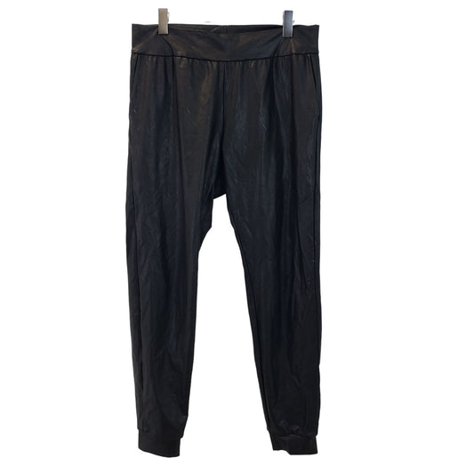 Commando Vegan Leather Jogger Pants Size Large