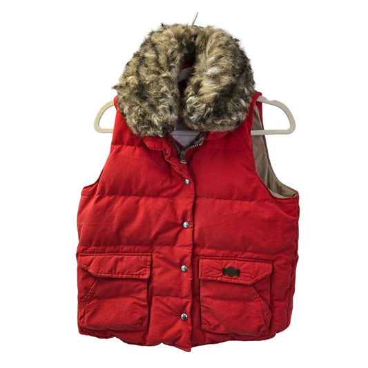 Ralph Lauren Denim & Supply Down Filled Removable Faux Fur Collar Vest Size Medium
