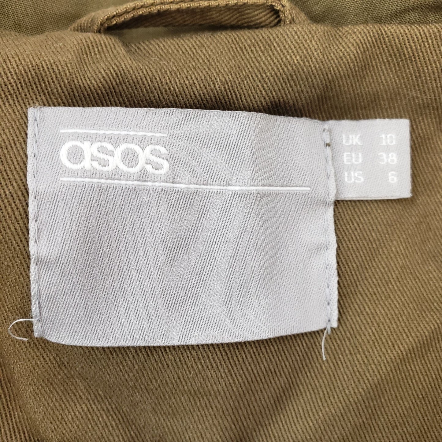 ASOS Oversized Hooded Tie Waist Utility Jacket Size 6/8