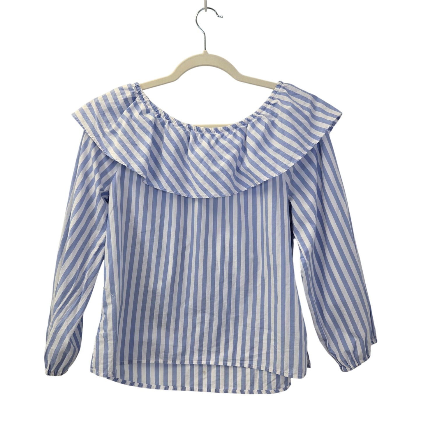 Sanctuary Striped Ruffle V-Neck Blouse Size Medium