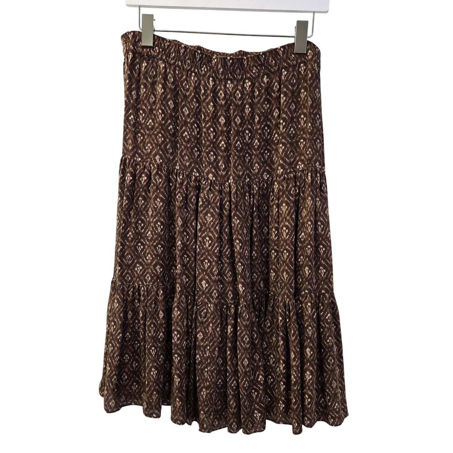 Michael Michael Kors 100% Silk Tiered Boho Skirt Size 6