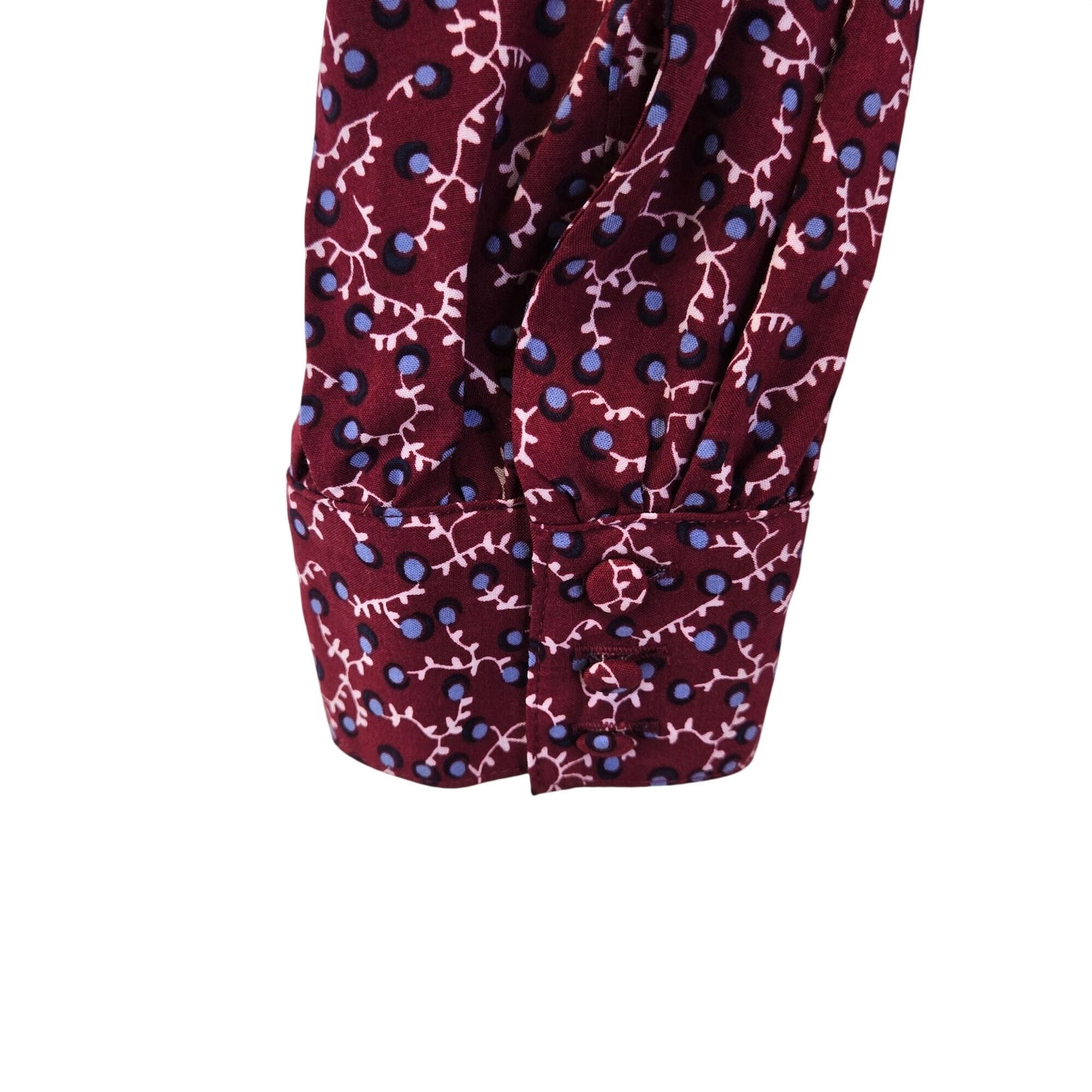 NWOT Talbots 100% Rayon Berry Bush Print Wrap Blouse Size Small Petite