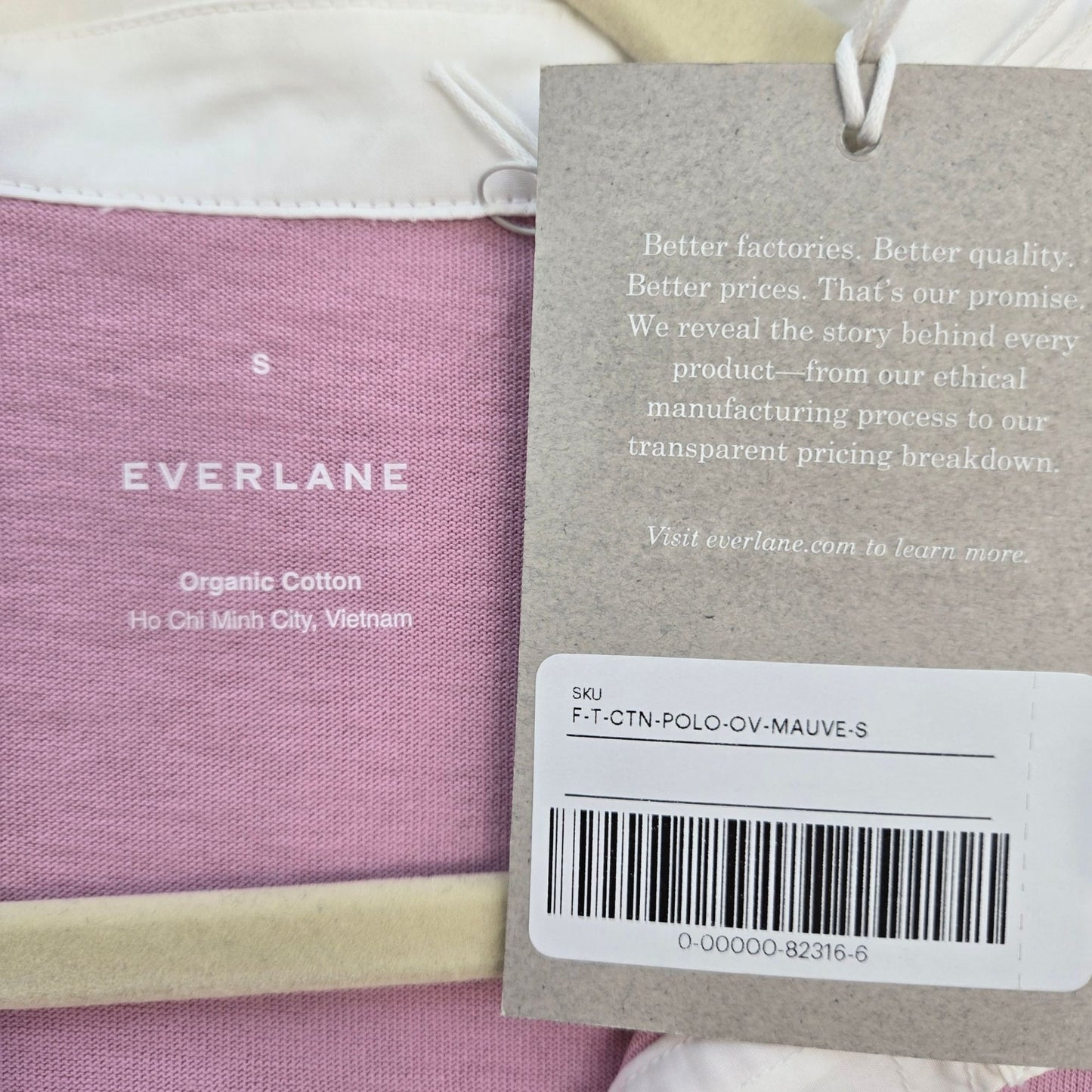 NWT Everlane Organic Cotton Polo Short Sleeve Top Size Small