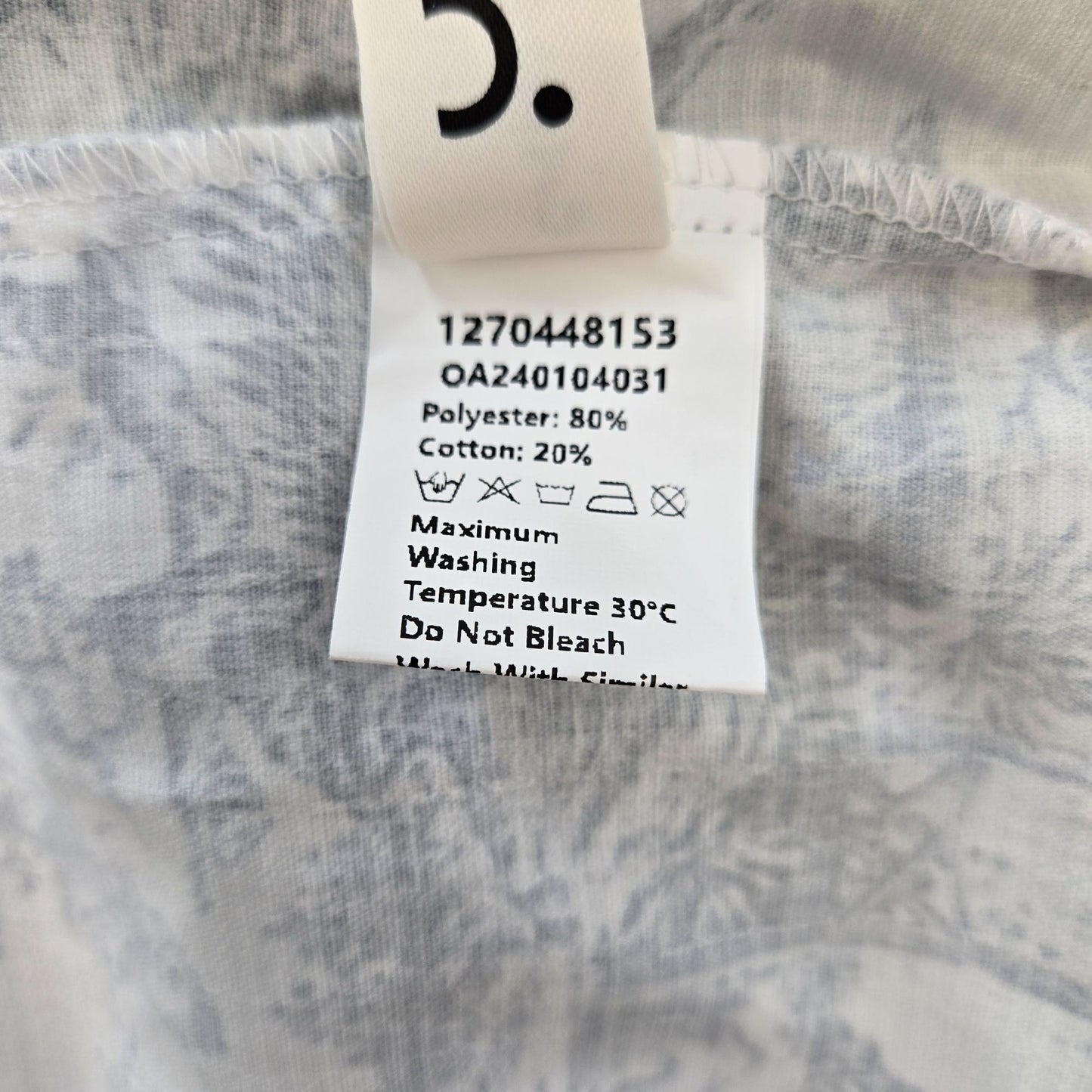 NWT Commense Gray Ink Marta Toile Button High Neck Mini Dress Small *NO BELT*
