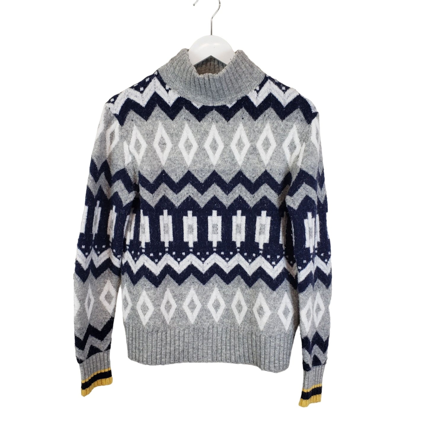 J. Crew Wool & Alpaca Graphic Pattern Crewneck Sweater Size XS/S