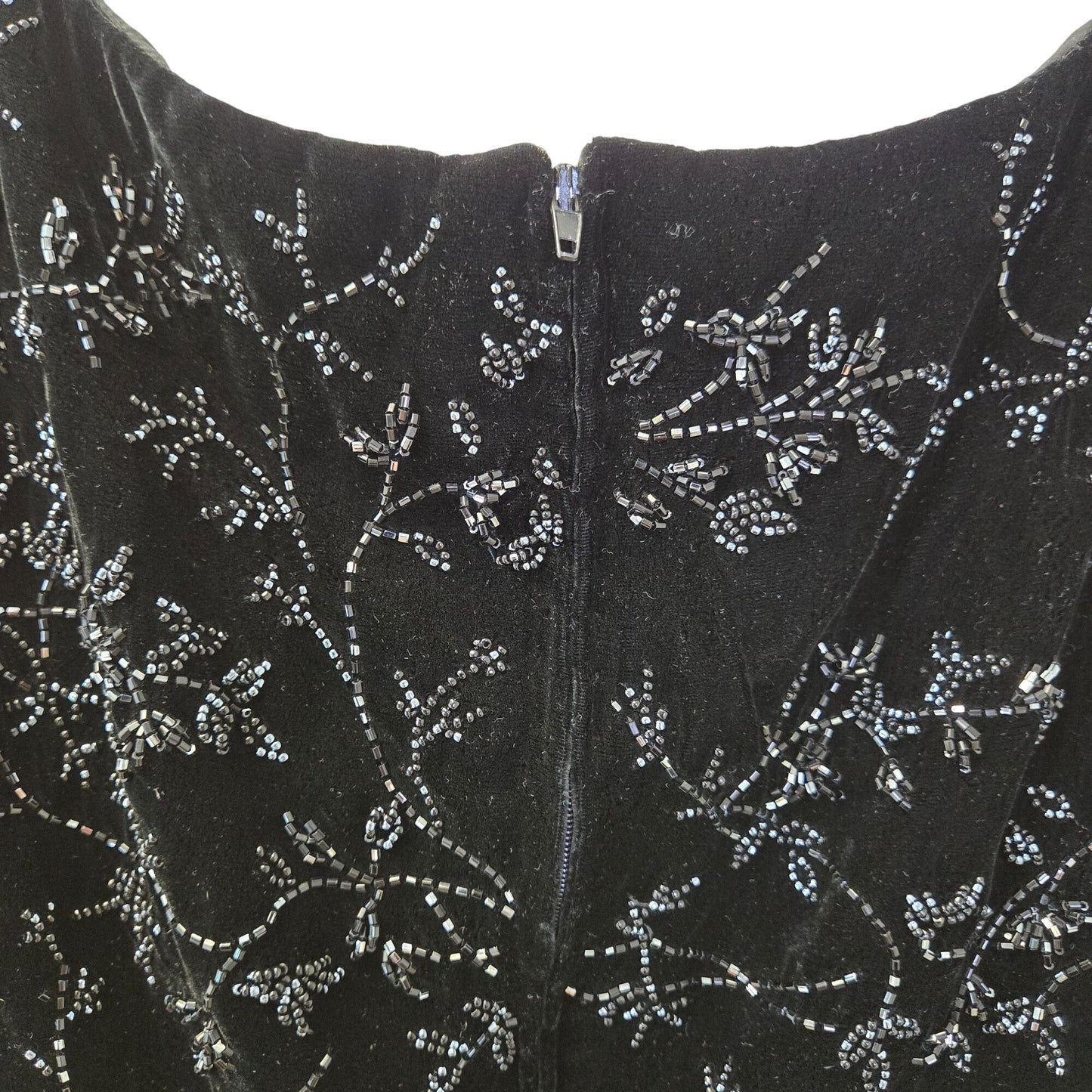 Kay Unger Silk Blend Velvet Beaded Special Occasion Top Size 12