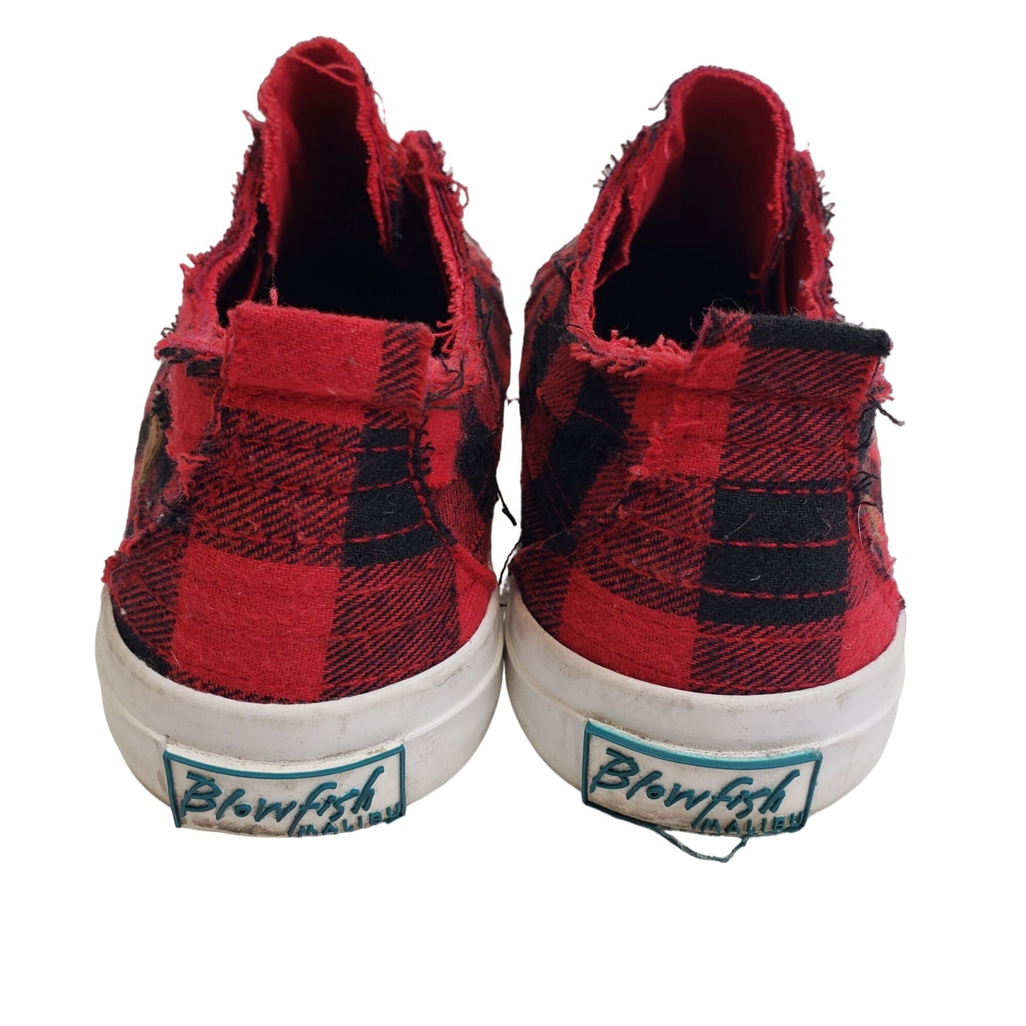 Blowfish Plaid Distressed Sneakers Size 6.5