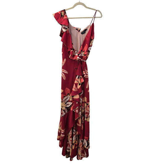 NWOT PatBO Floral Carmen Maxi Wrap Dress in Deep Pink Size 6