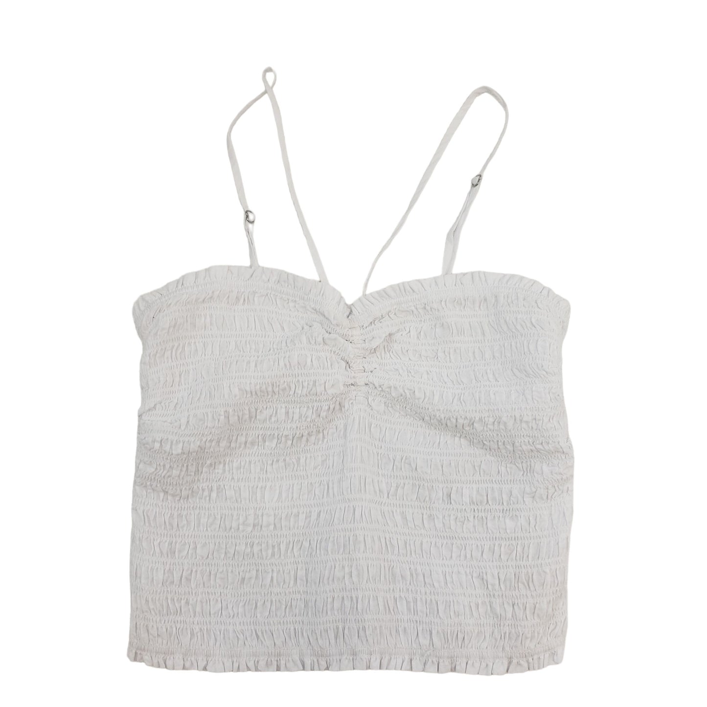 NWT Madewell Lexi Crinkle Poplin Smocked Cami Top Size XS