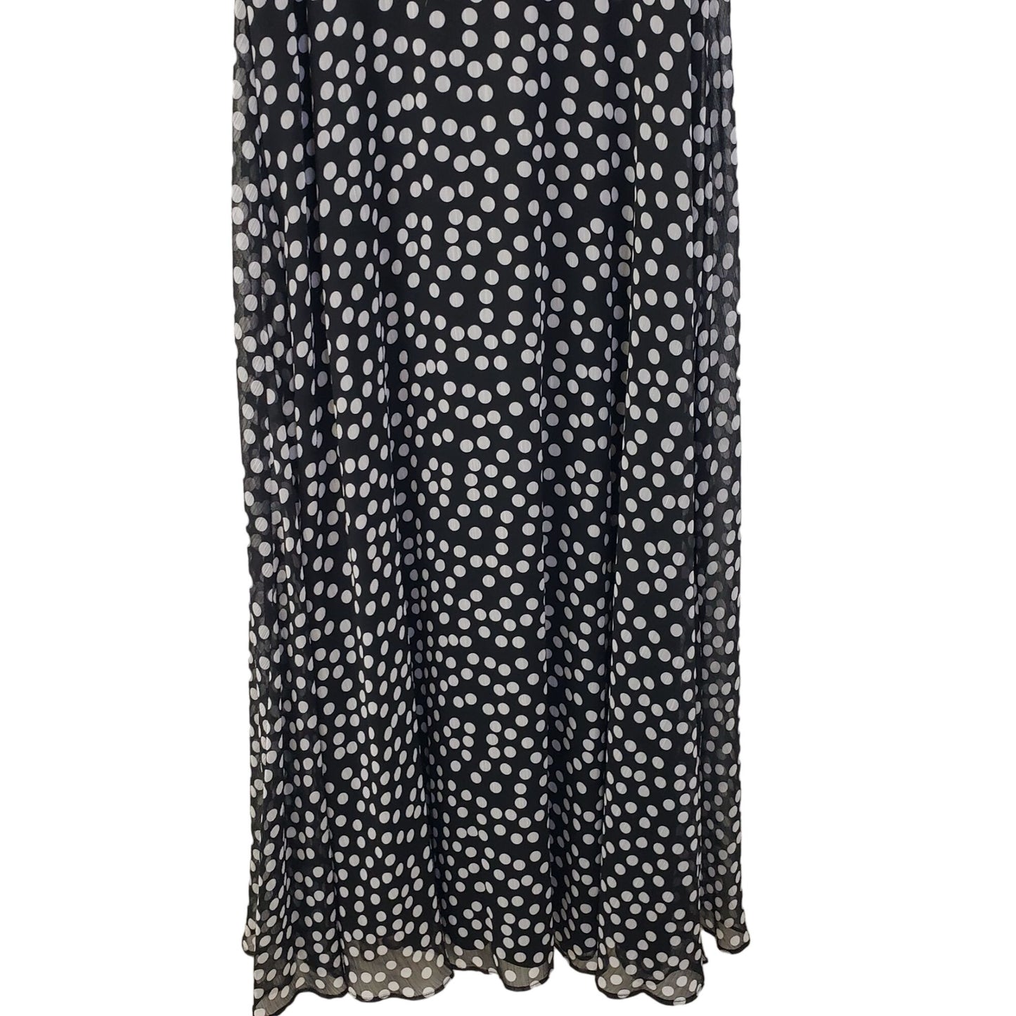 NWT Calvin Klein Polka Dot Maxi Dress with Flutter Sleeves Size 8/10