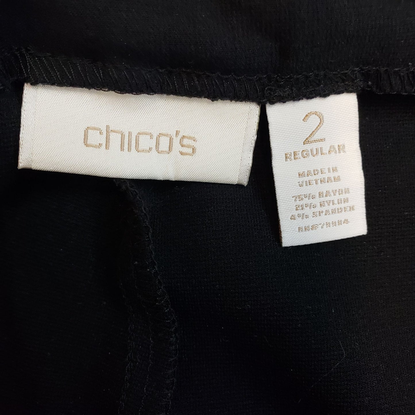 Chico's Seamed Pull-On Ponte Pants Size Chicos 2/Medium