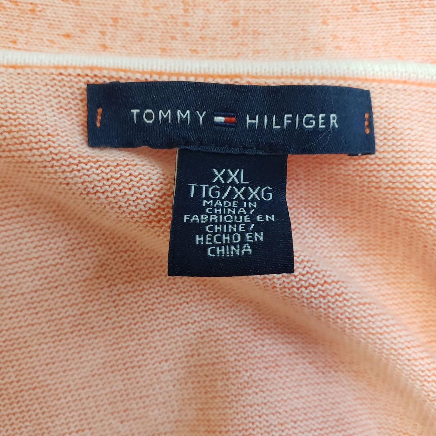 Tommy Hilfiger Orange Cardigan Sweater Size XXL