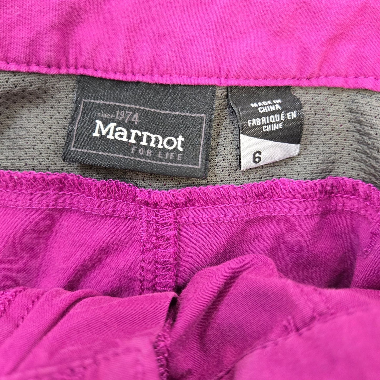 Marmot Fuscia Pink Leah 10" Shorts Size 6