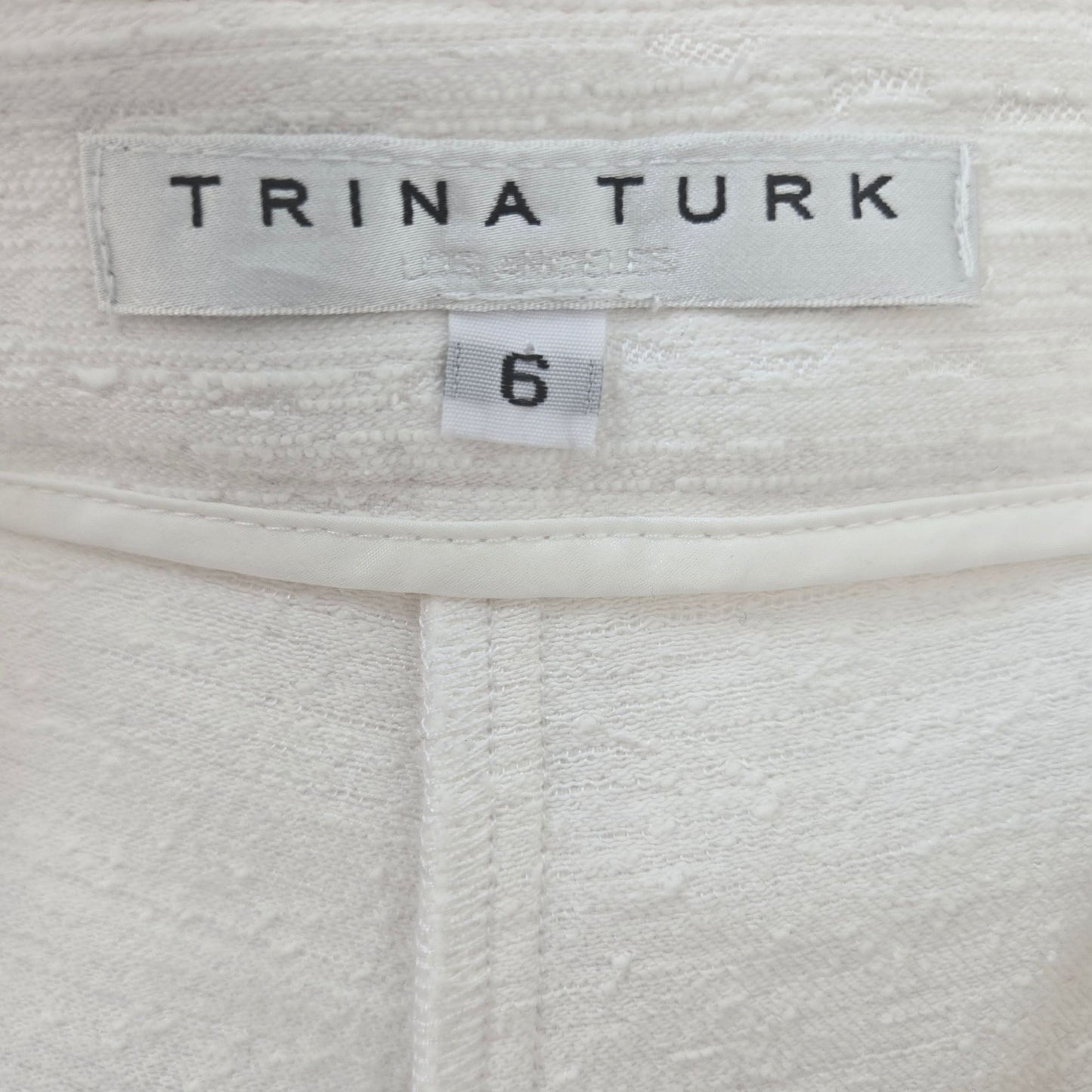 Trina Turk North Beach Textured Split Hem Crop Pants Size 6