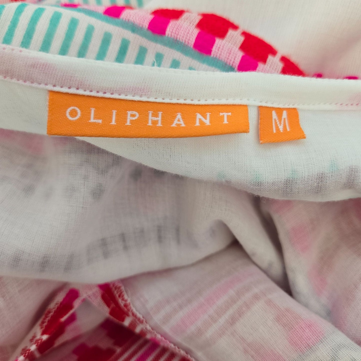 Oliphant Mezcal Embroidered Teired Hem Flutter Sleeve Maxi Dress Size Medium