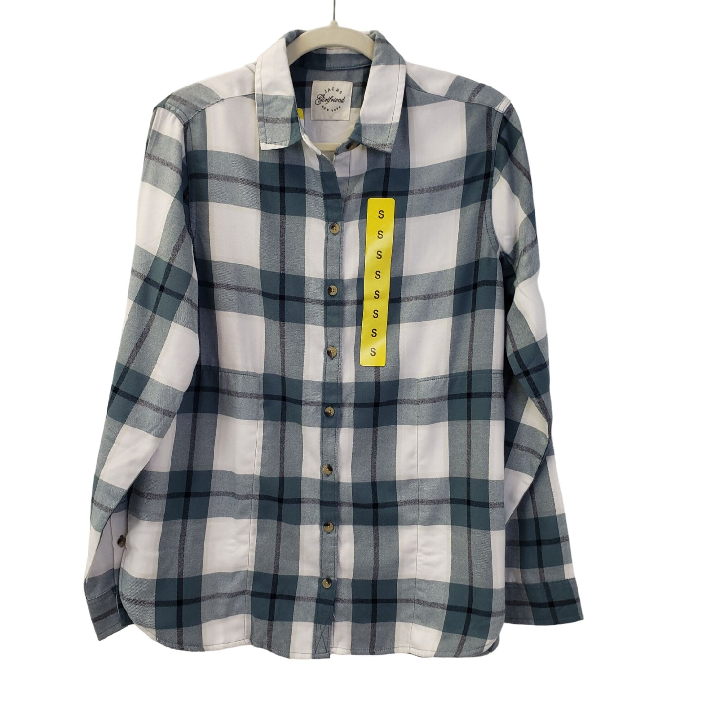 NWT JACHS Super Soft Girlfriend Flannel Button Down Shirt Size Small