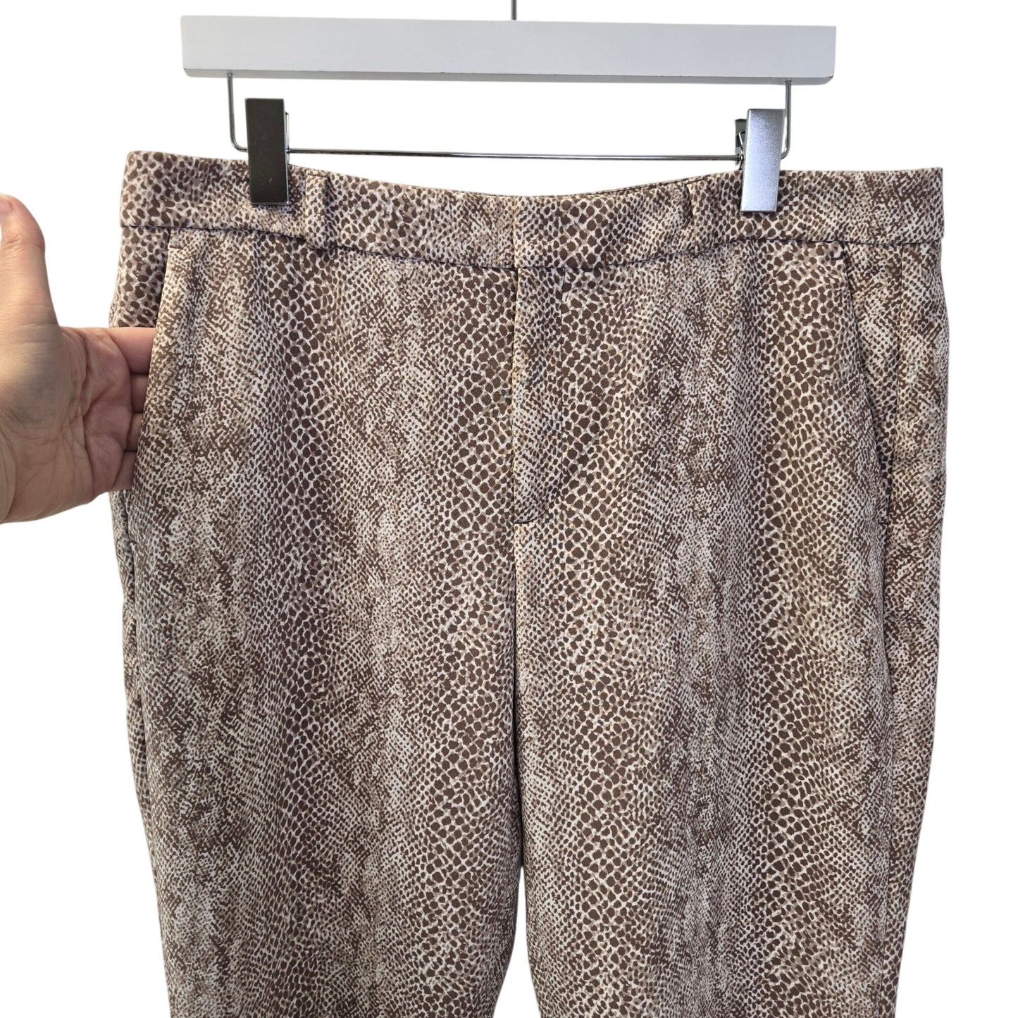Banana Republic Snake Print Avery Crop Trouser Pants Size 12