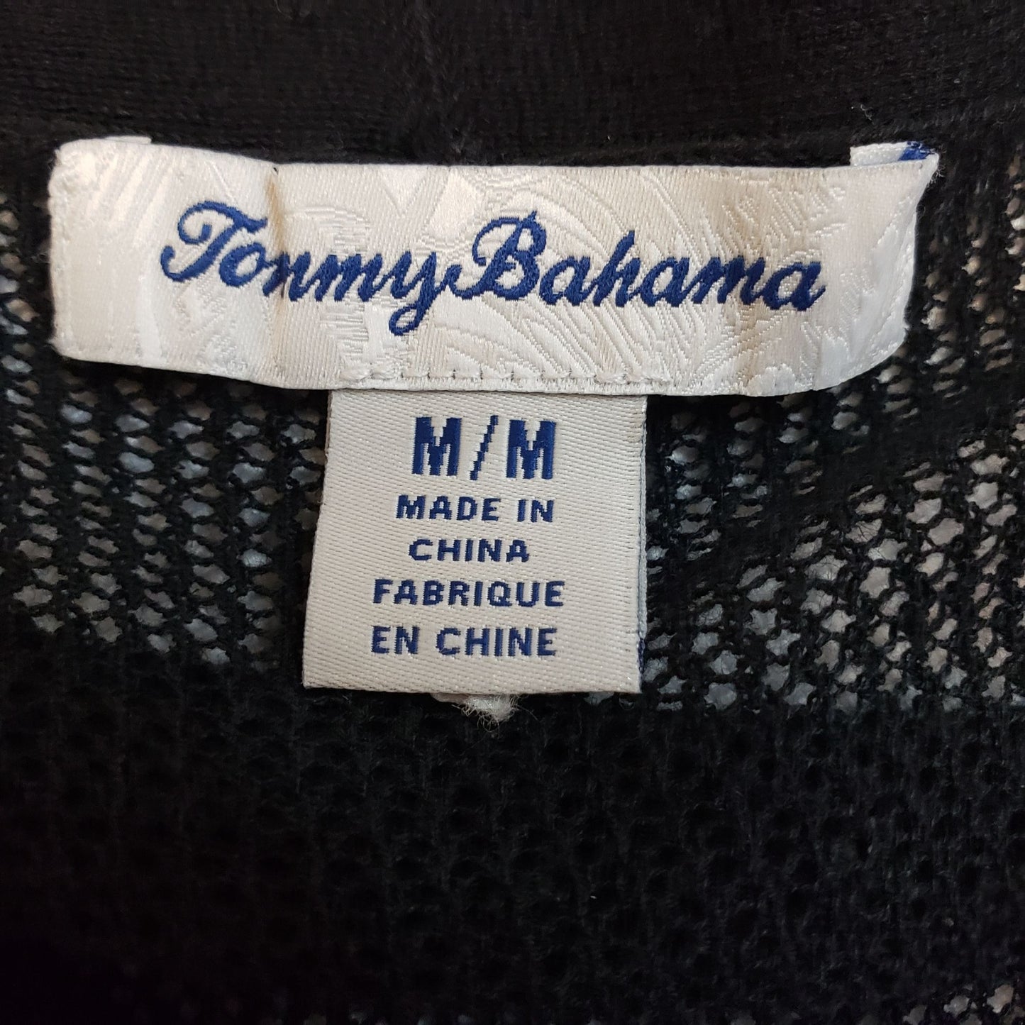 Tommy Bahama Linen Blend Mesh Knit Longline Cardigan Sweater Size Medium