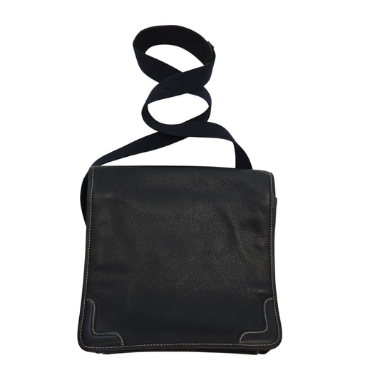 Brooks Brothers Pebble Leather Laptop Messenger Bag