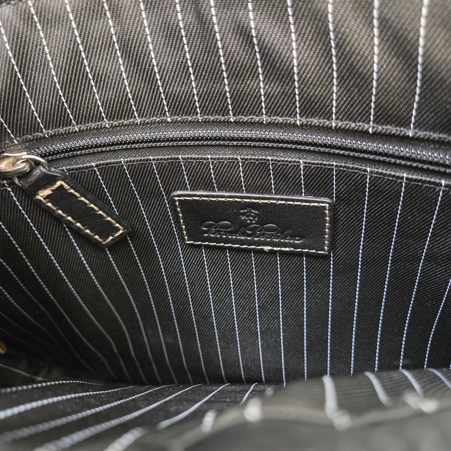 Brooks Brothers Pebble Leather Laptop Messenger Bag
