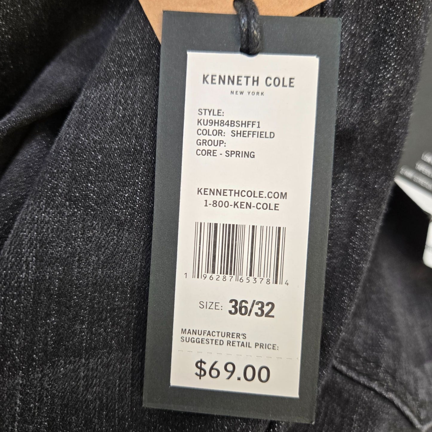 NWT Kenneth Cole Slim Fit Jeans in Sheffield Size 36x32