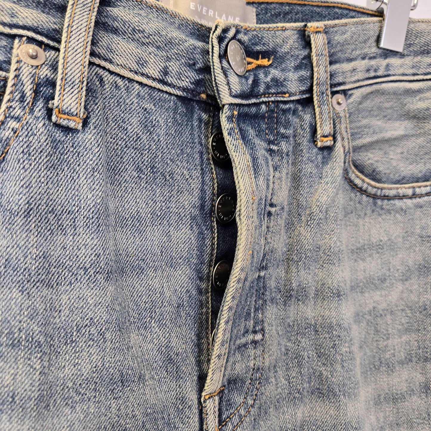 NWT Everlane The 90's Way High Hidden Button Fly Jeans Size 27