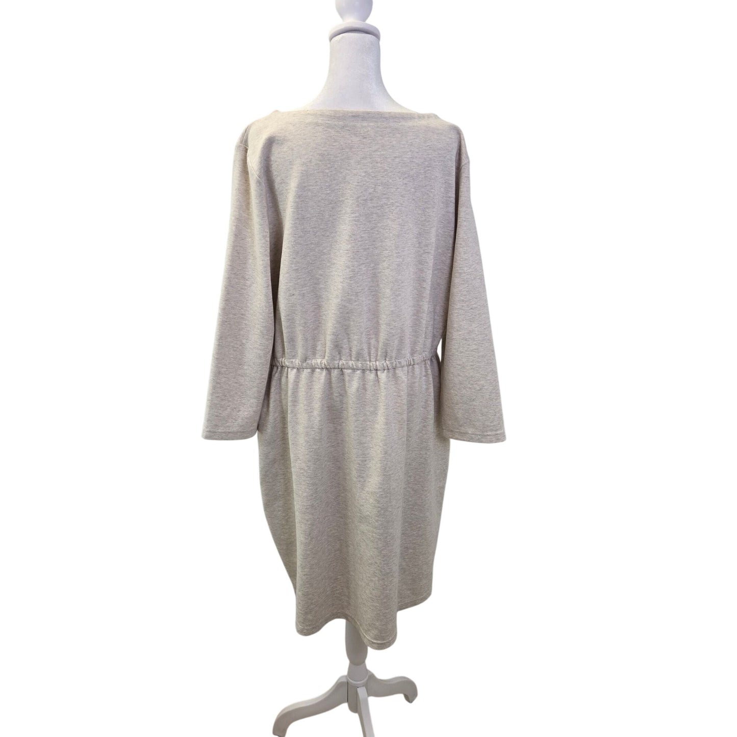 Duluth Trading Company Ponte Pro Knit 3/4 Sleeve Sweatshirt Dress Size XL *Missing Belt*