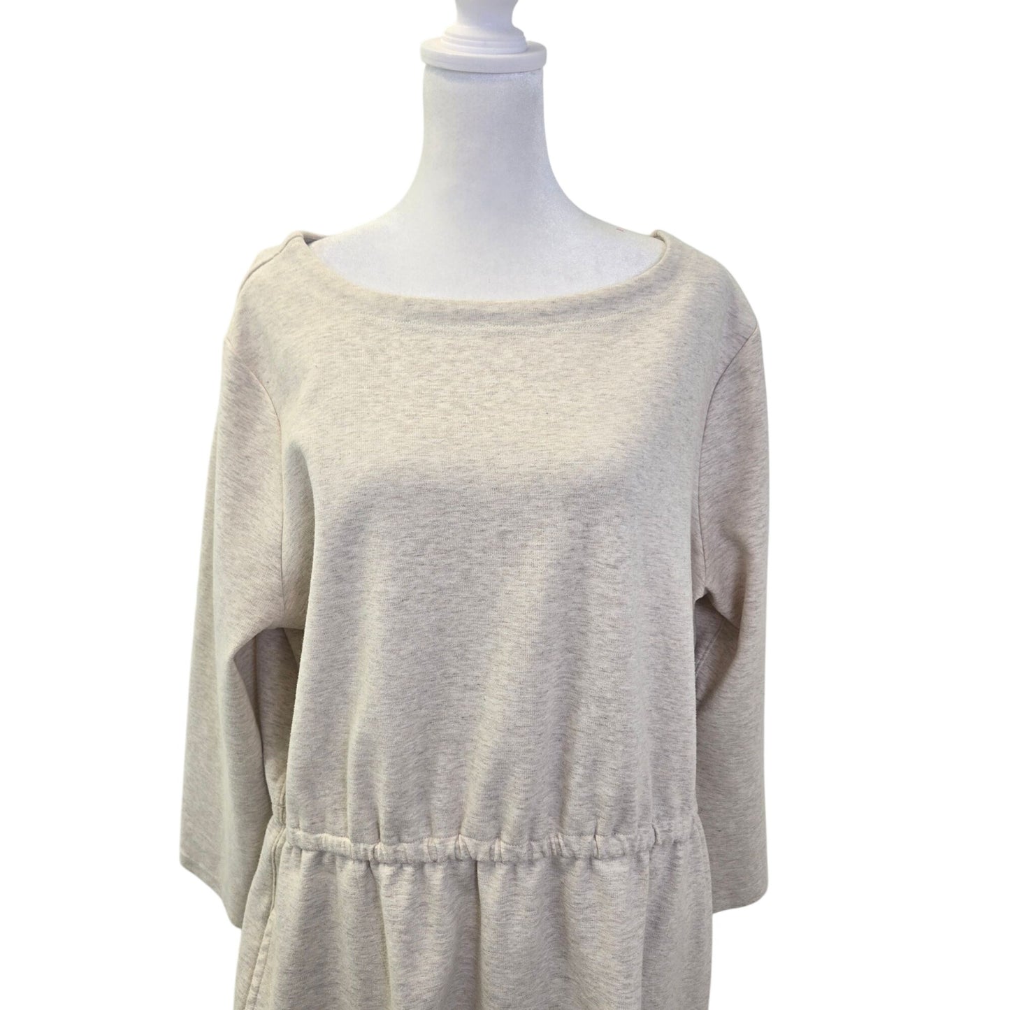 Duluth Trading Company Ponte Pro Knit 3/4 Sleeve Sweatshirt Dress Size XL *Missing Belt*