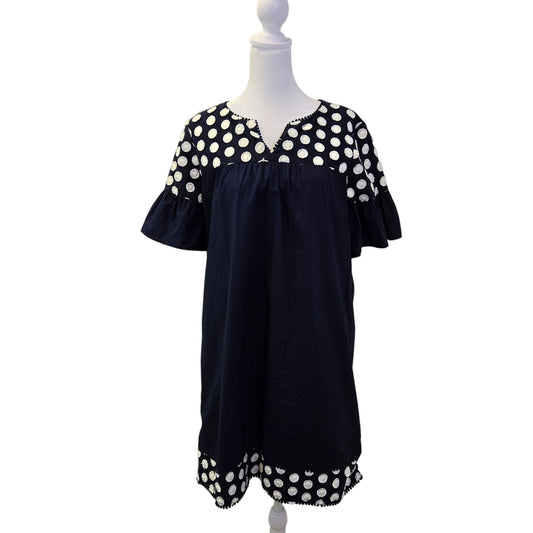 J. Crew Polka Dot Trim Shift Dress Size 8