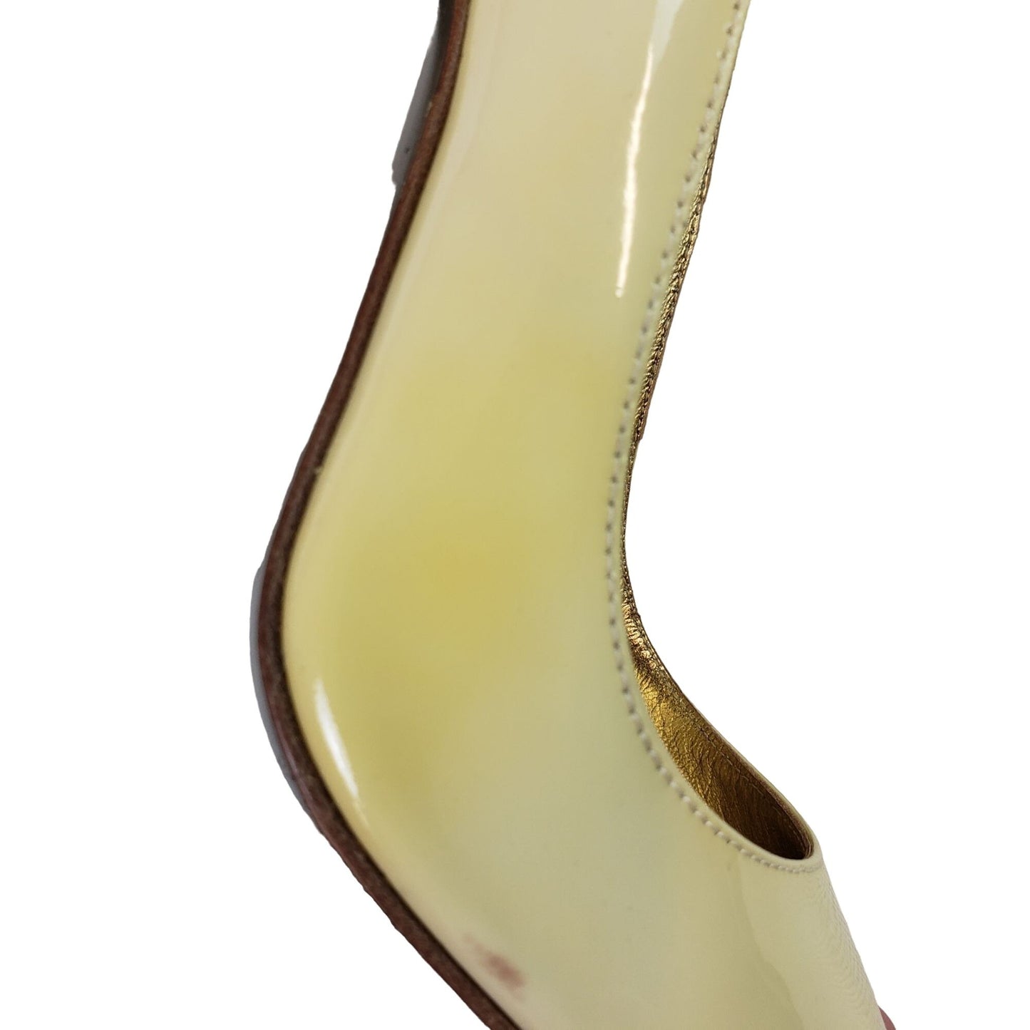Dolce & Gabbana Patent Leather Spuntata Vernice Peep Toe Heels Size EU 38/US 8