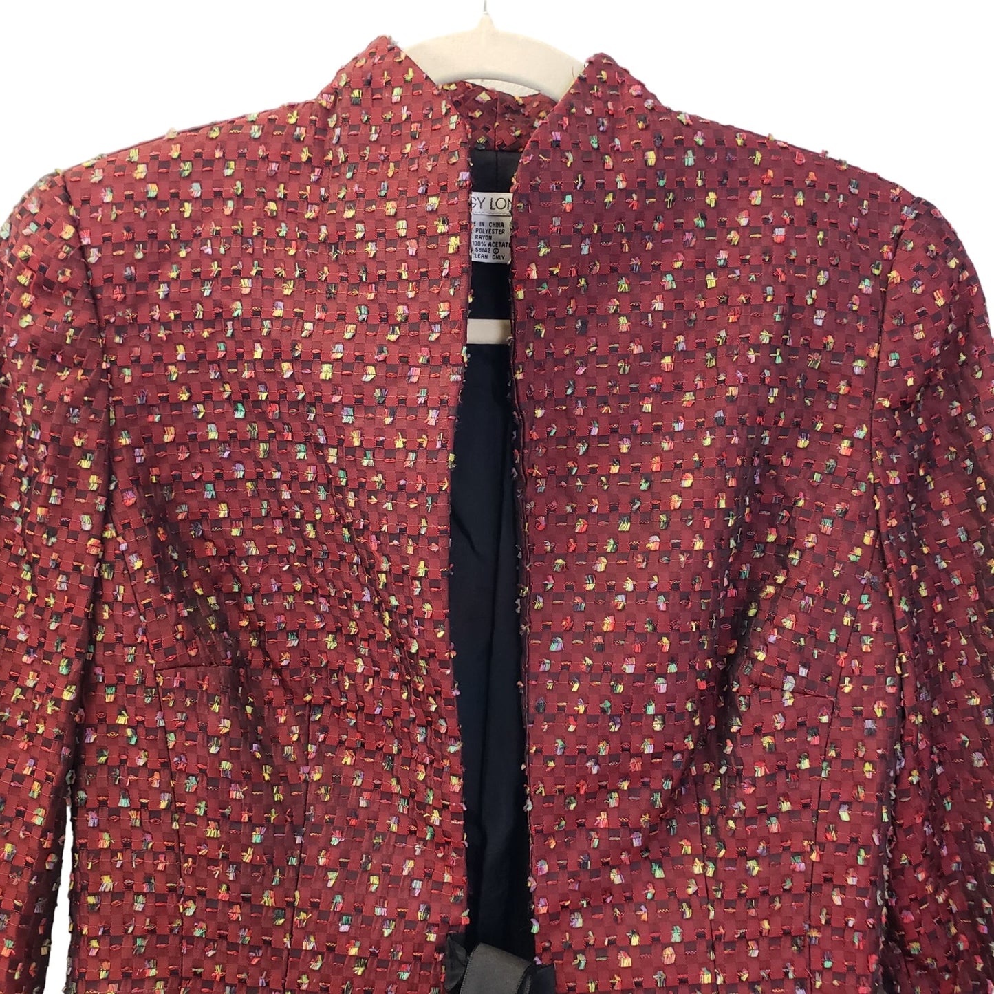 Maggy London Multicolor Tie Waist Blazer Jacket Size 4