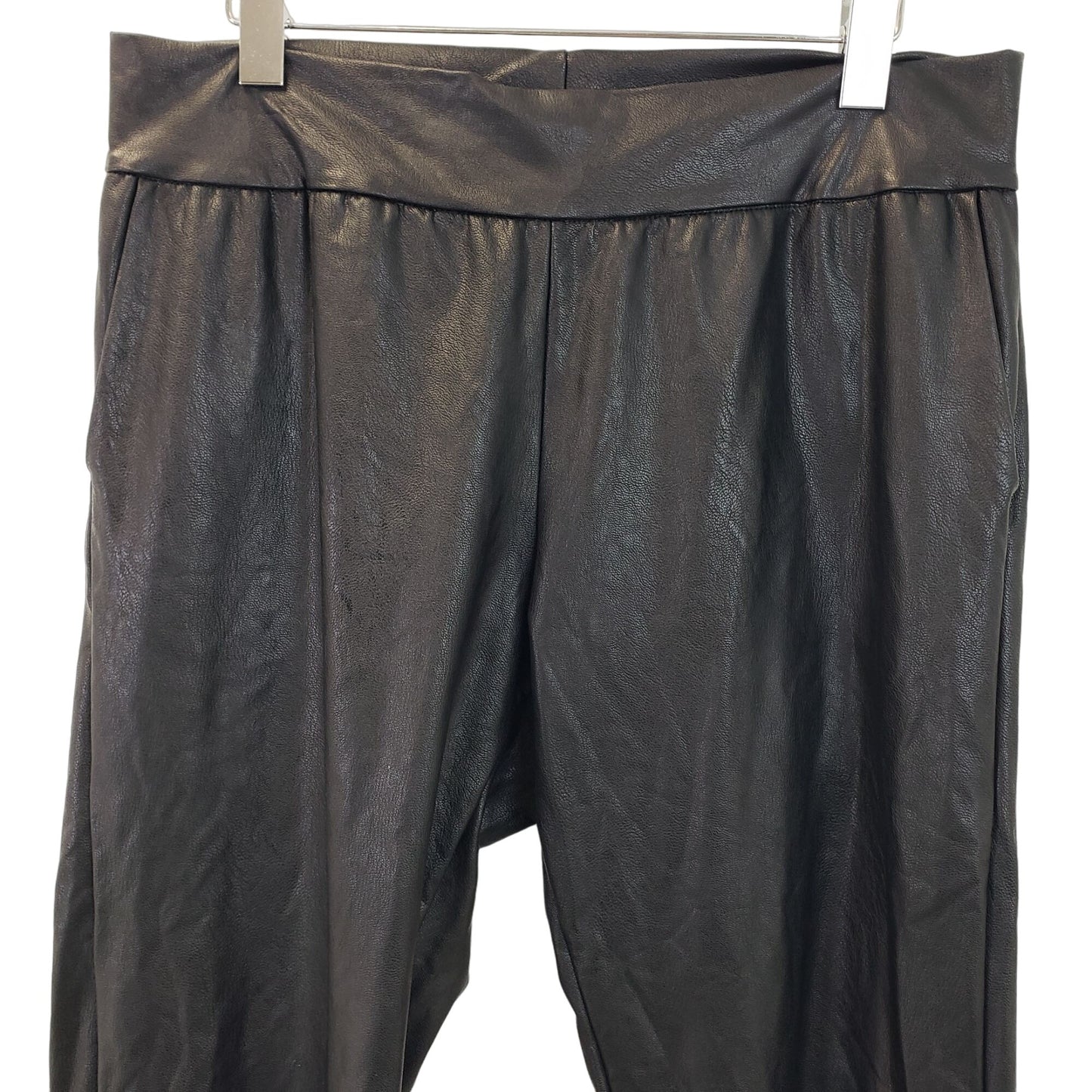 Commando Vegan Leather Jogger Pants Size Large