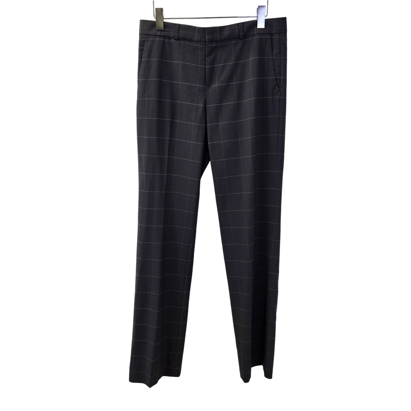 Banana Republic Logan Fit 100% Wool Plaid Trouser Pants Size 6 Long