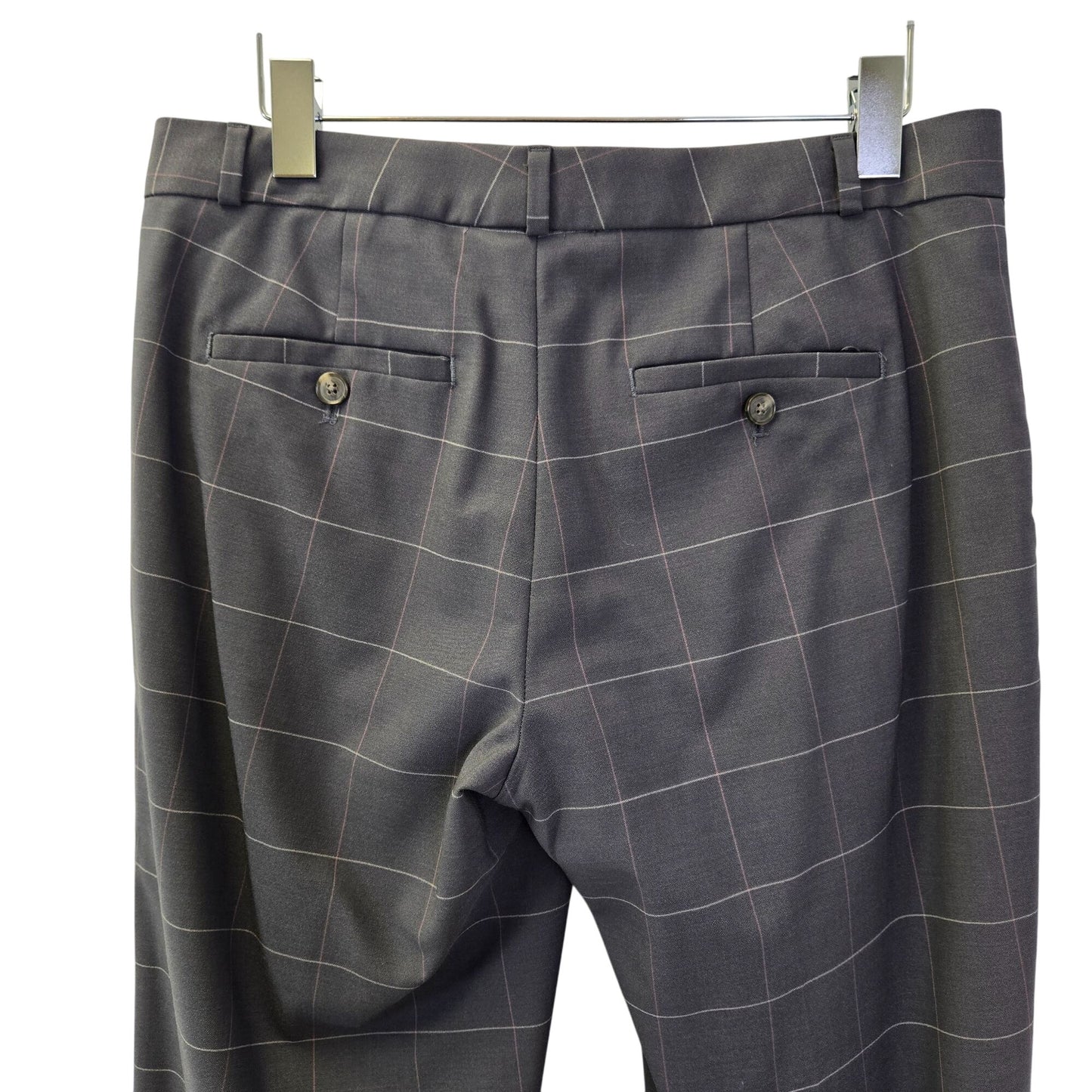 Banana Republic Logan Fit 100% Wool Plaid Trouser Pants Size 6 Long