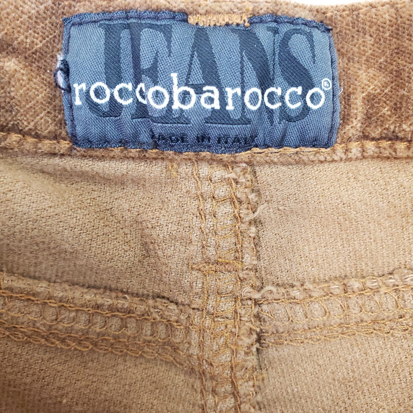 Rocco Barocco Velvet Flare Pants Size 30