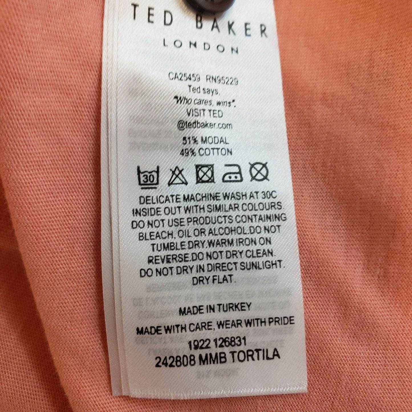 NWT Ted Baker Tortila Polo Shirt with Birdseye Stripe Size TB 7/3XL