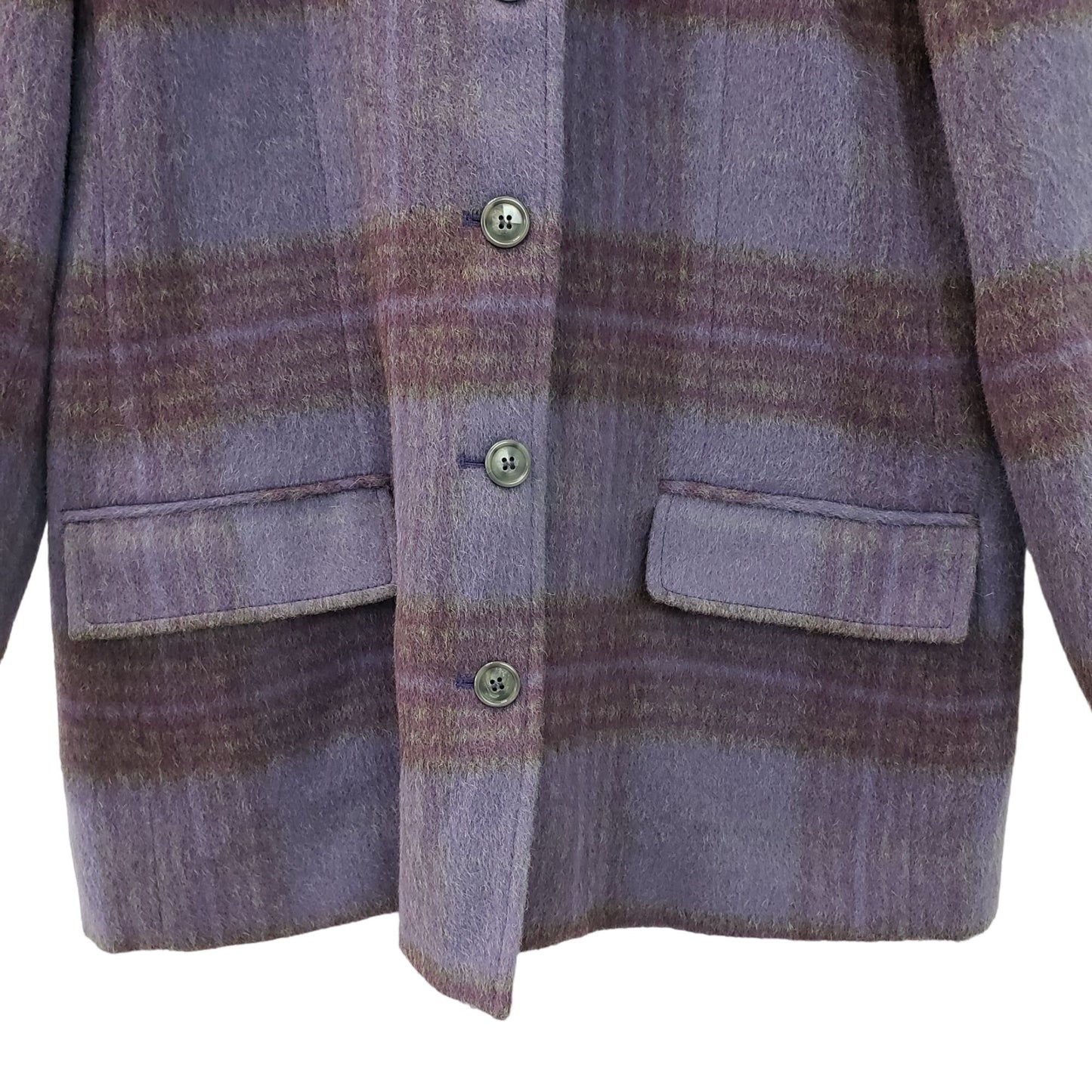 Harve Benard Wool & Alpaca Blend Plaid Jacket Size 8