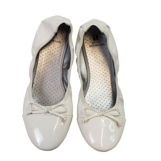 White Mountain Sunny Side II Vegan Leather Ballet Flats Size 8W