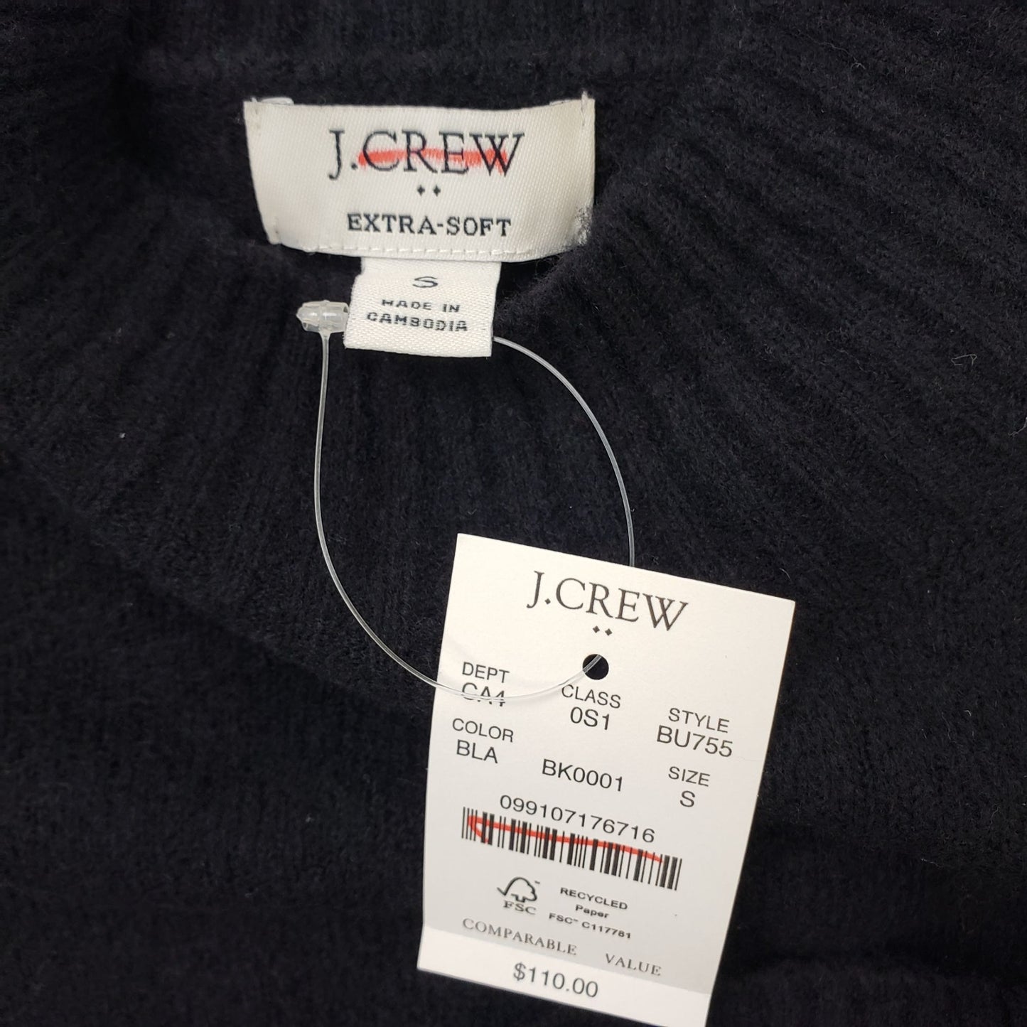 NWT J. Crew Factory Extra Soft Wool Blend Mock Neck Sweater Dress Size Small