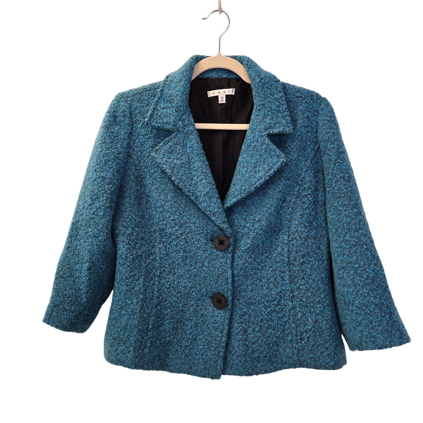 Cabi Wool Blend Charming Knit Boucle Blazer Jacket Size 10