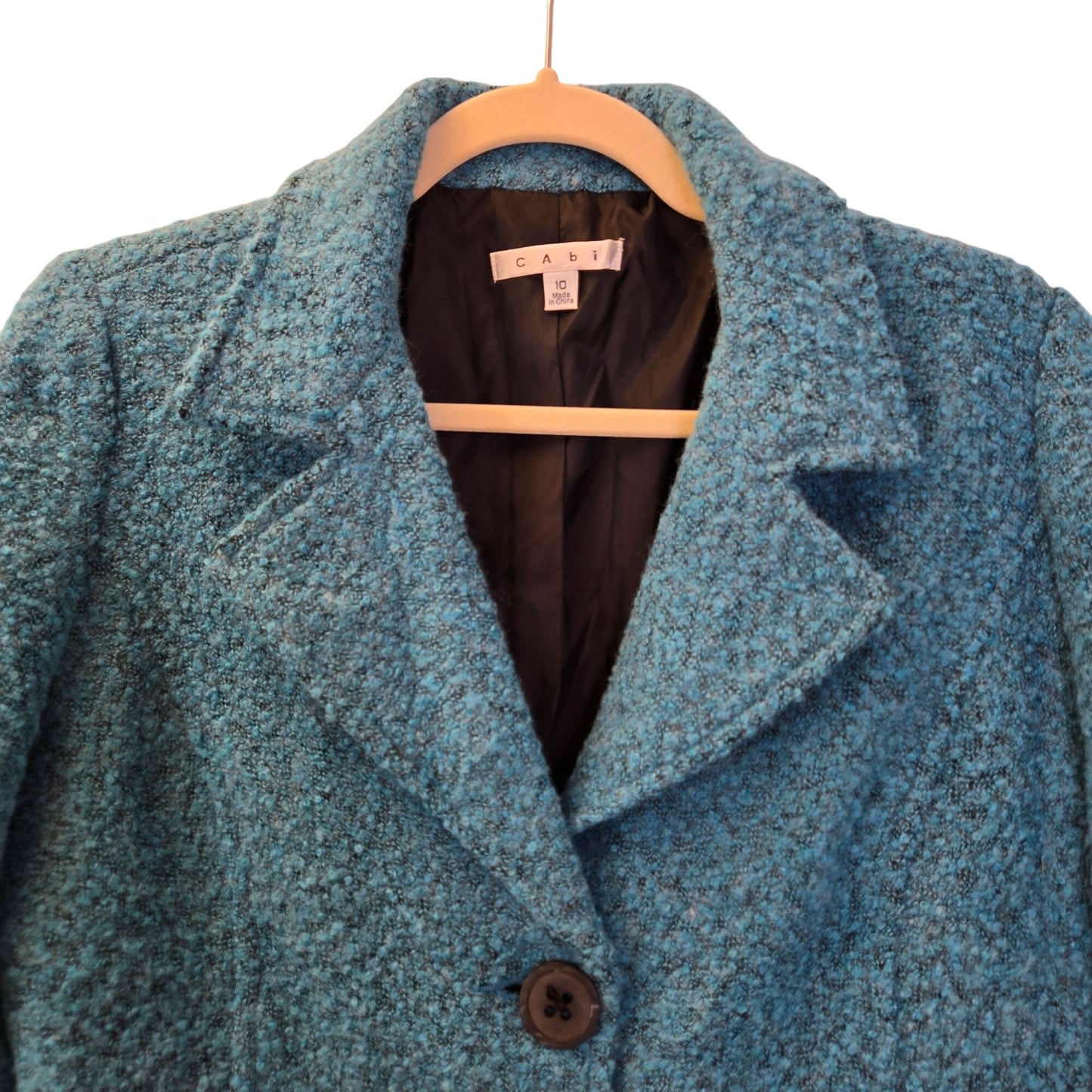 Cabi Wool Blend Charming Knit Boucle Blazer Jacket Size 10