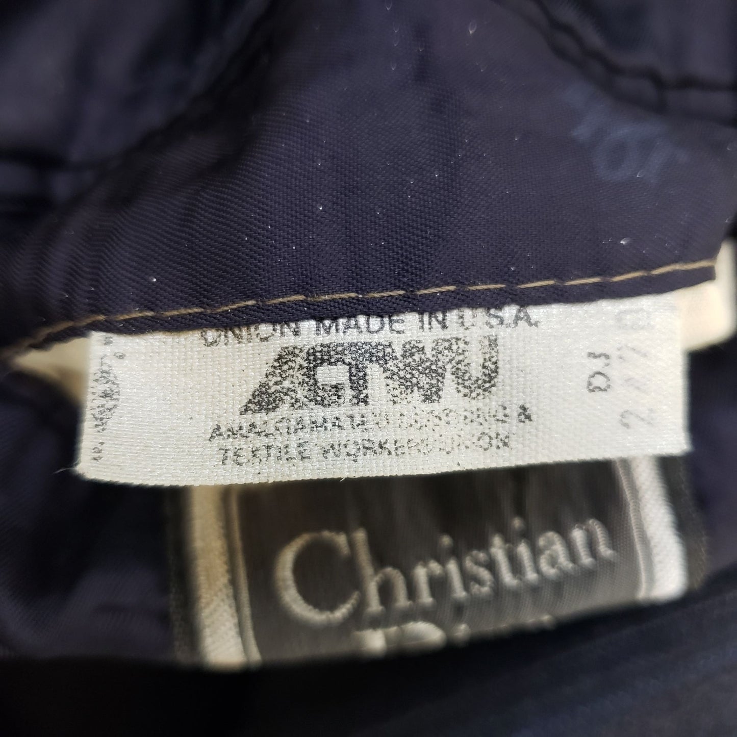 Christian Dior Wool Pinstripe Two Button Sport Coat Blazer Size 44R