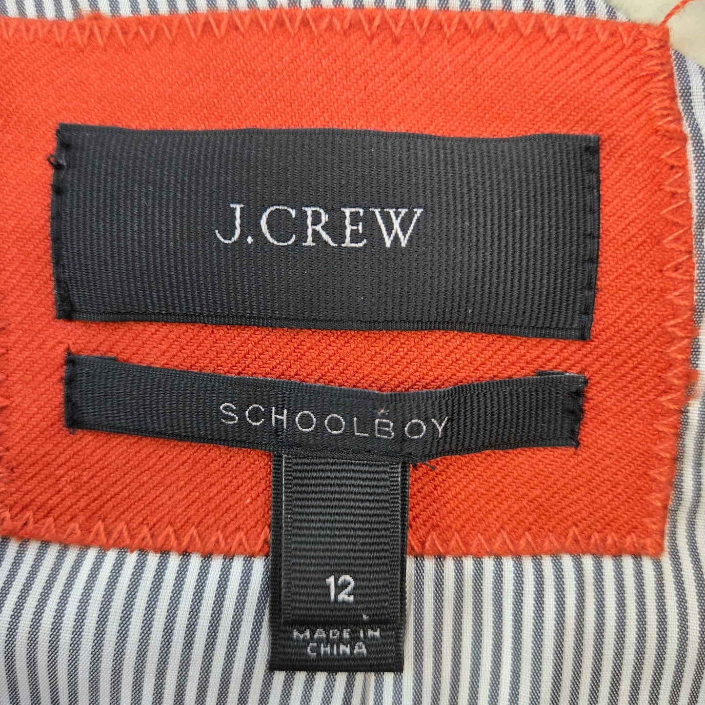 J. Crew Wool Schoolboy Two Button Blazer Jacket Size 12