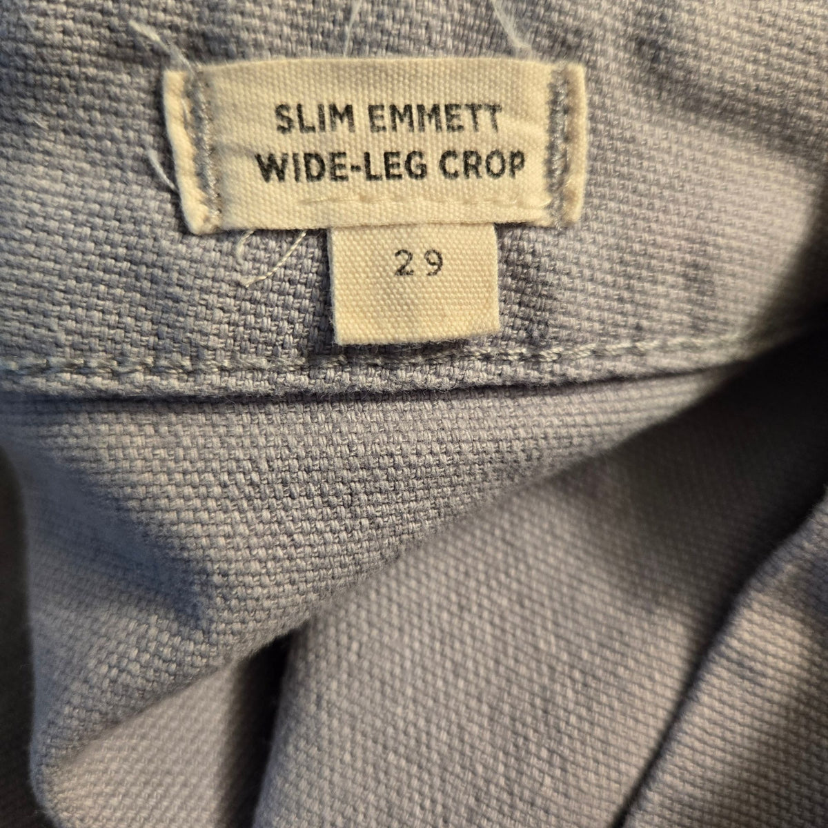 Madewell Slim Emmett Wide Leg Crop Jeans Size 29