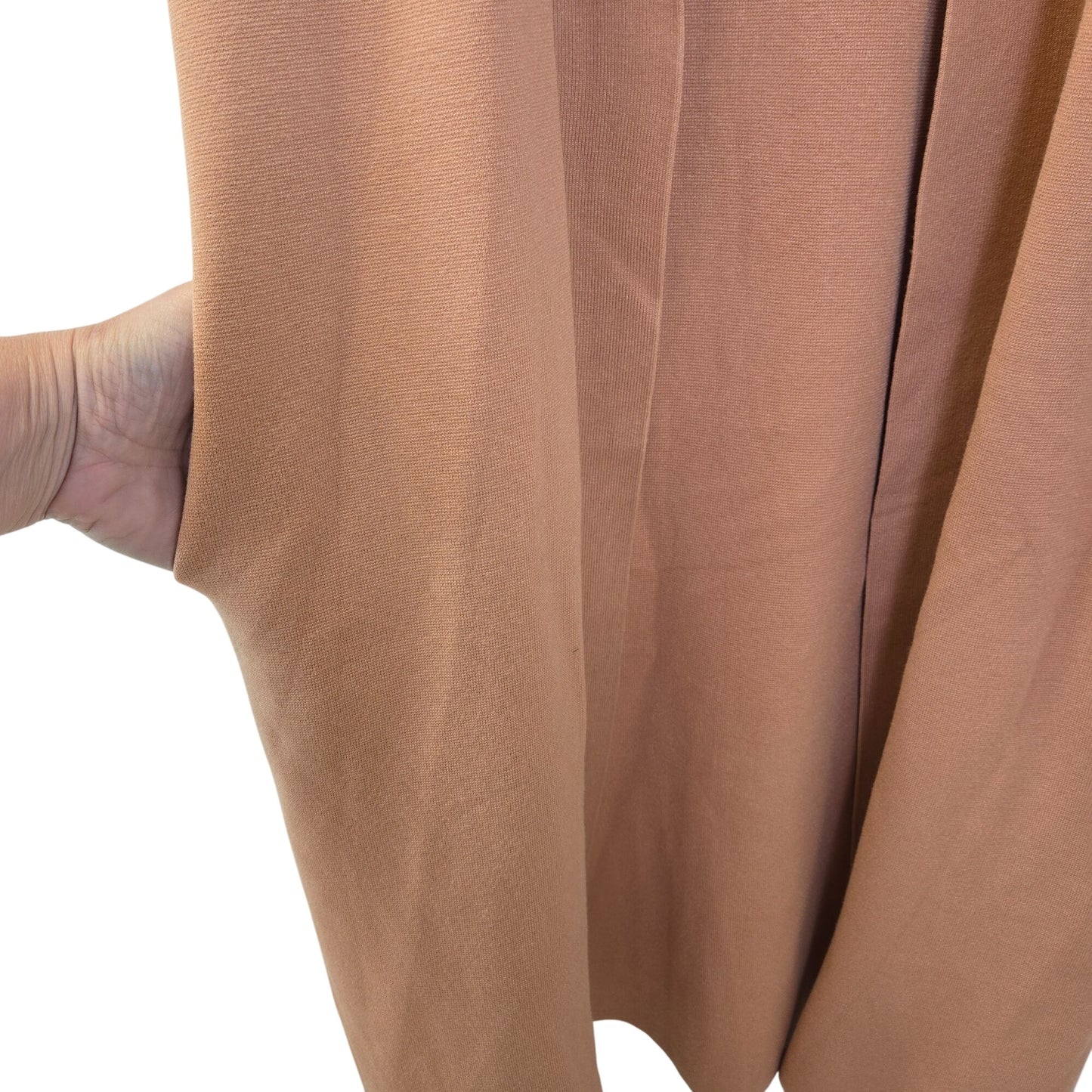 NWT Toccin Jade Knit Longline Open Cardigan Topper in Camel Size M/L *REPAIRED*