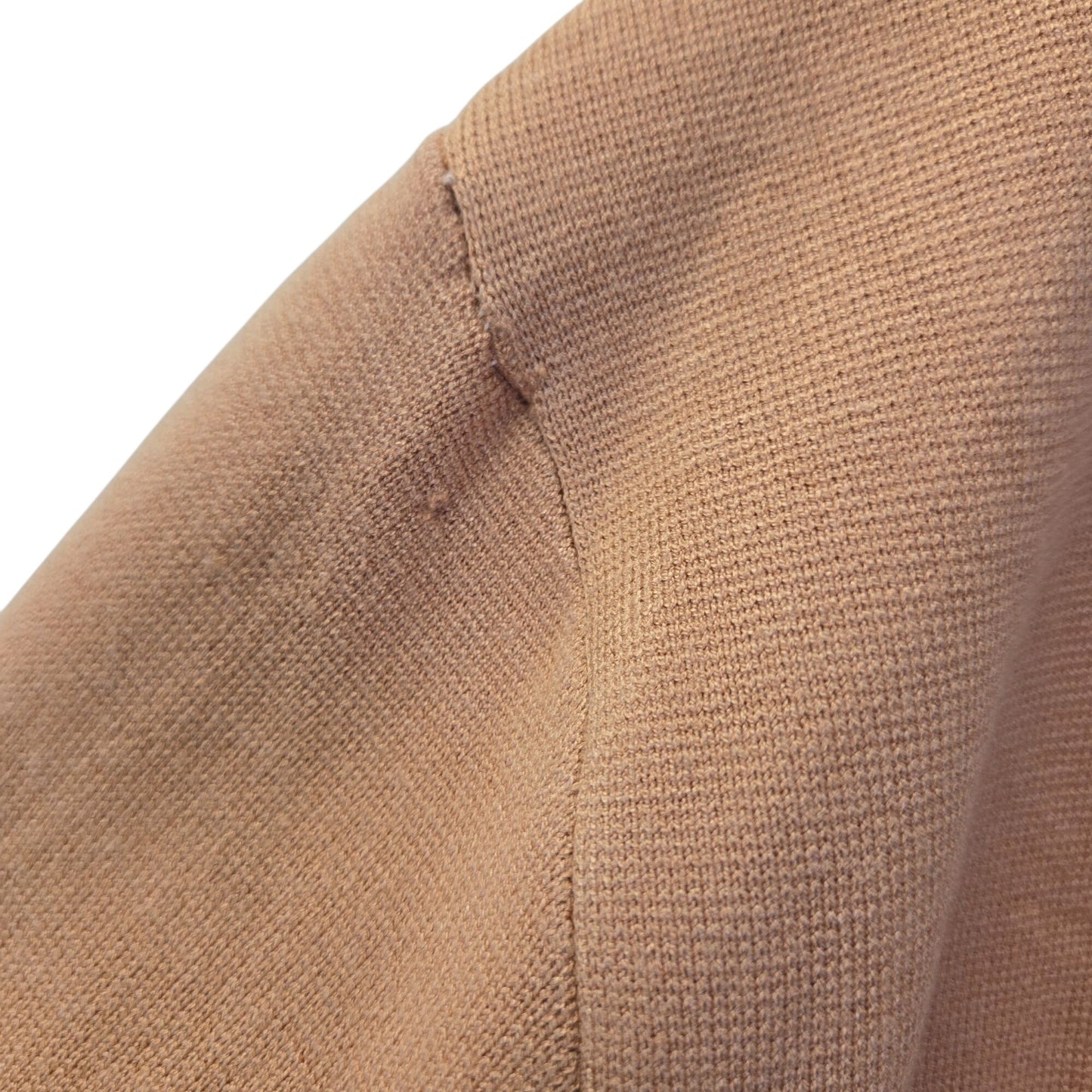 NWT Toccin Jade Knit Longline Open Cardigan Topper in Camel Size M/L *REPAIRED*