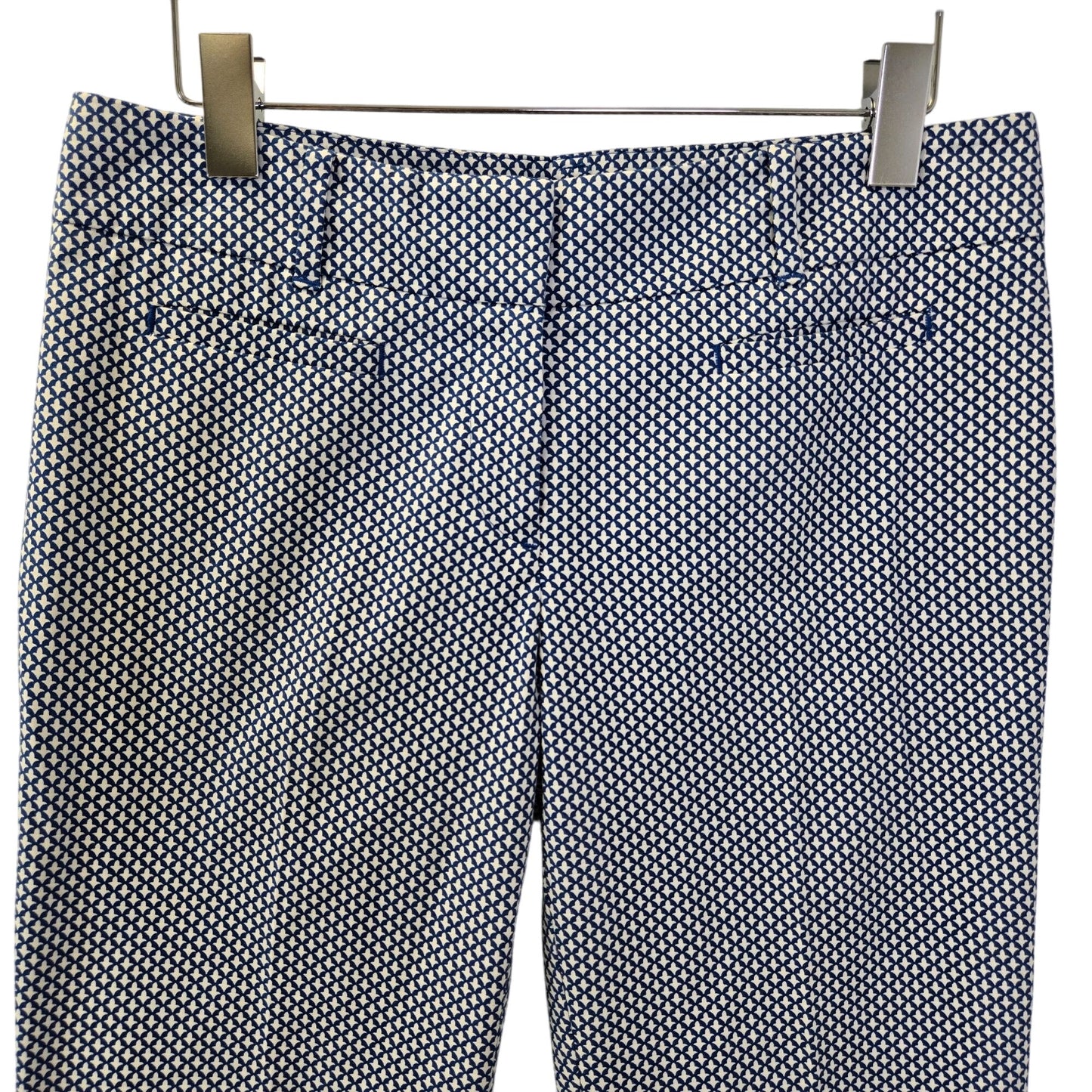 Ann Taylor Devin Fit Fleur de Lis Print Ankle Pants Size 2
