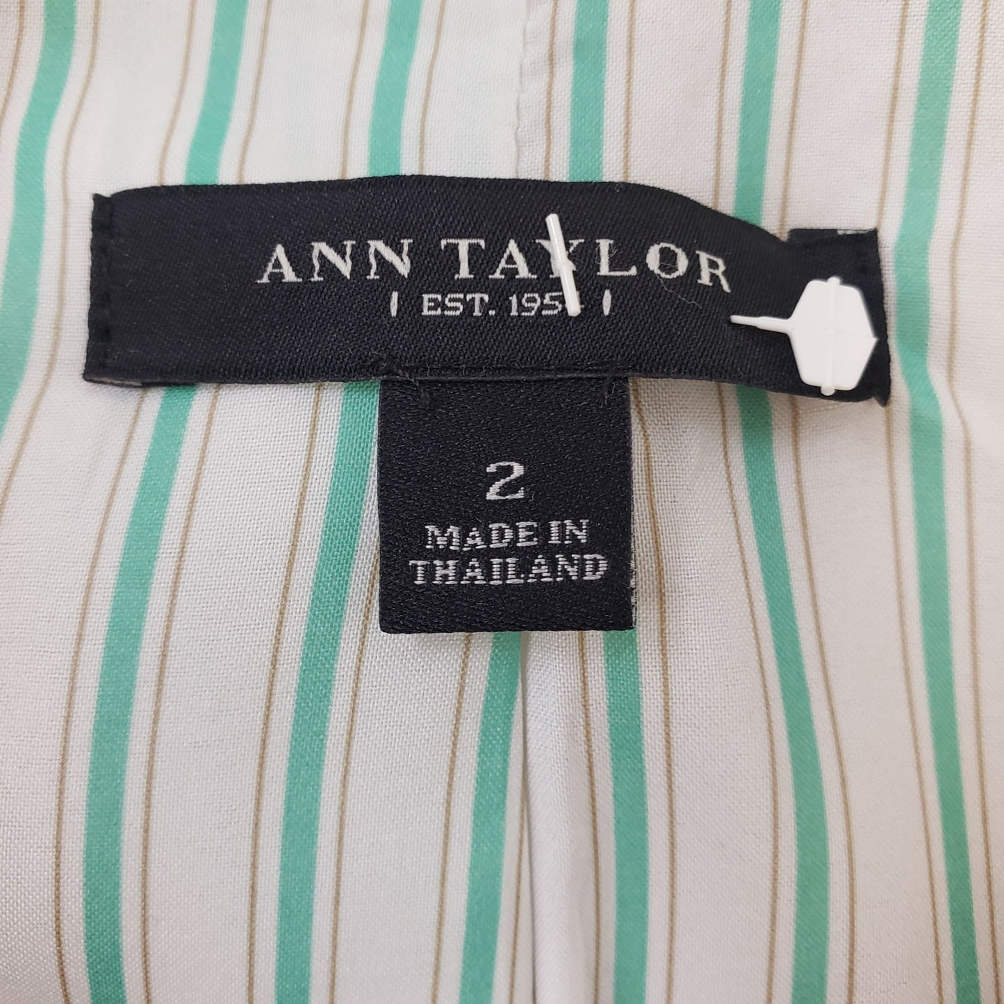Ann Taylor Linen Blend Two Button Blazer Jacket Size 2