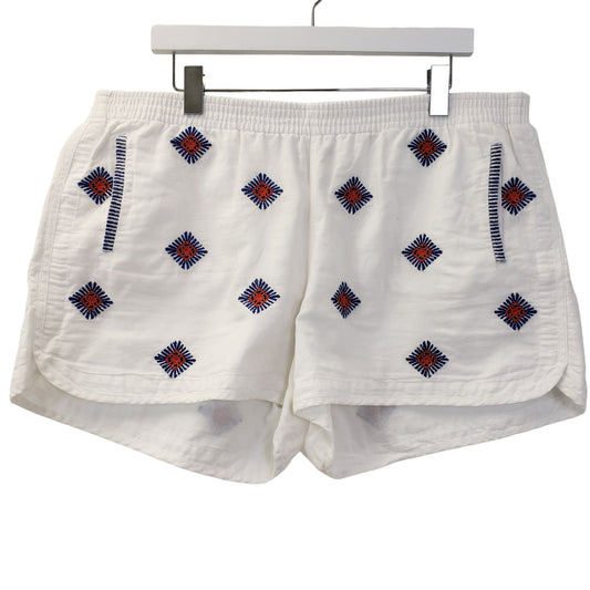 J. Crew Linen Blend Embroidered Shorts Size XL